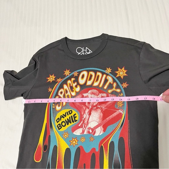 NWT Chaser David Bowie Space Oddity Graphic T-Shirt in Vintage Black Size XSmall - Picture 10 of 11